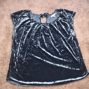 Grey/Blue velvet t-shirt